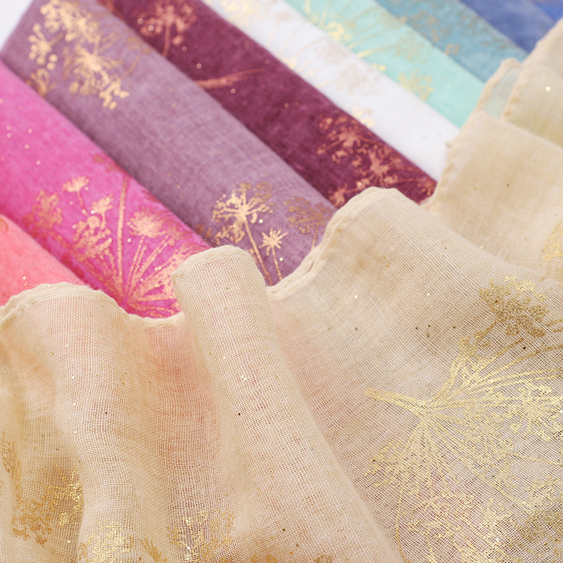 MSL189  Foil-stamped floral pattern women's hijab