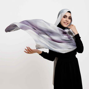 MD4-9  High quality abstract art print single stitch long scarf soft and breathable hijab