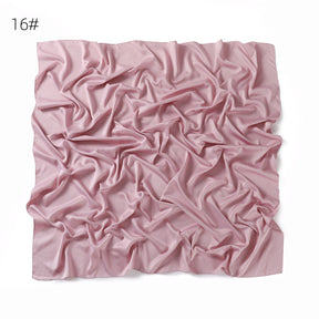 YZ190   90cm matte color ding imitation silk satin solid color square scarf shawl scarf dual purpose scarf scarf woman