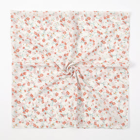 YW347  115*115CM Large Size Floral Pearl Chiffon Printed Square Scarf
