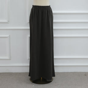 LR1127  Casual Loose Zipper Collar Top and Skirt 2-Piece Set
