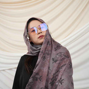 MD018  Modal polyester-cotton tie-dye single stitch Muslim hijab