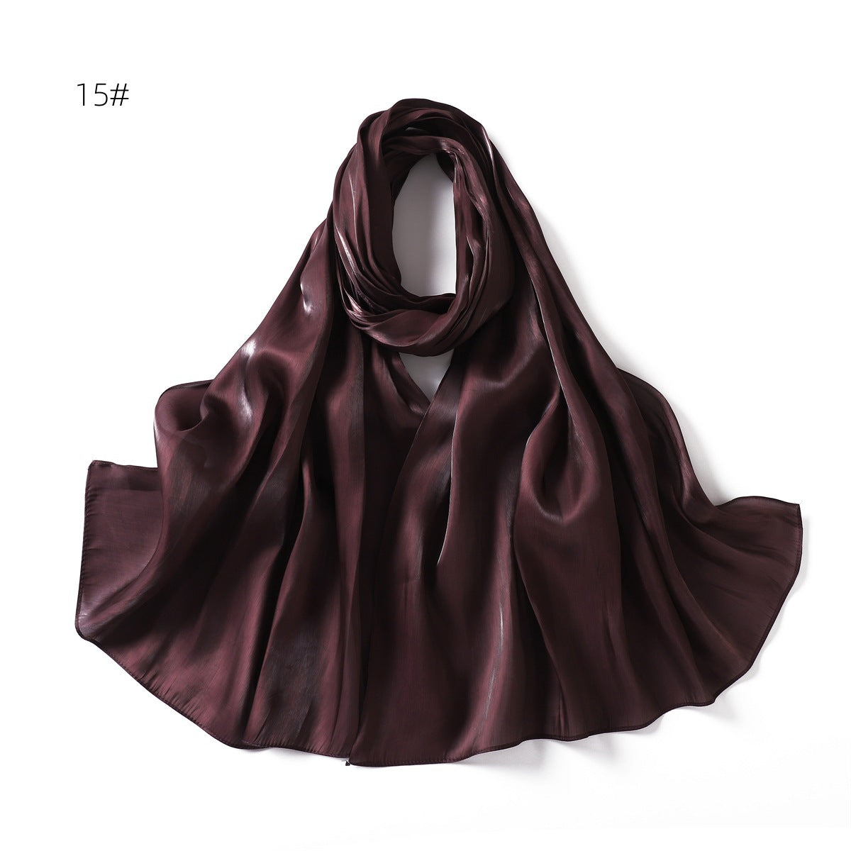 YZ206  Cross-border spring and summer new thin soft shining silk scarf women's Malay Indonesian scarf sunblock cape