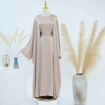 LR806  Elegant Abaya Two-Piece Set + Crystal Chain