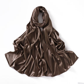 A37  Color Ding imitation silk light satin long scarf solid color scarf shawl scarf multi-purpose silk scarf