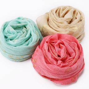 MSL189  Foil-stamped floral pattern women's hijab