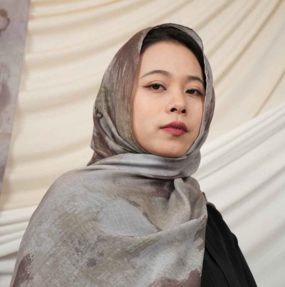 MD021  Single Needle Tie-Dye Modal Hijab