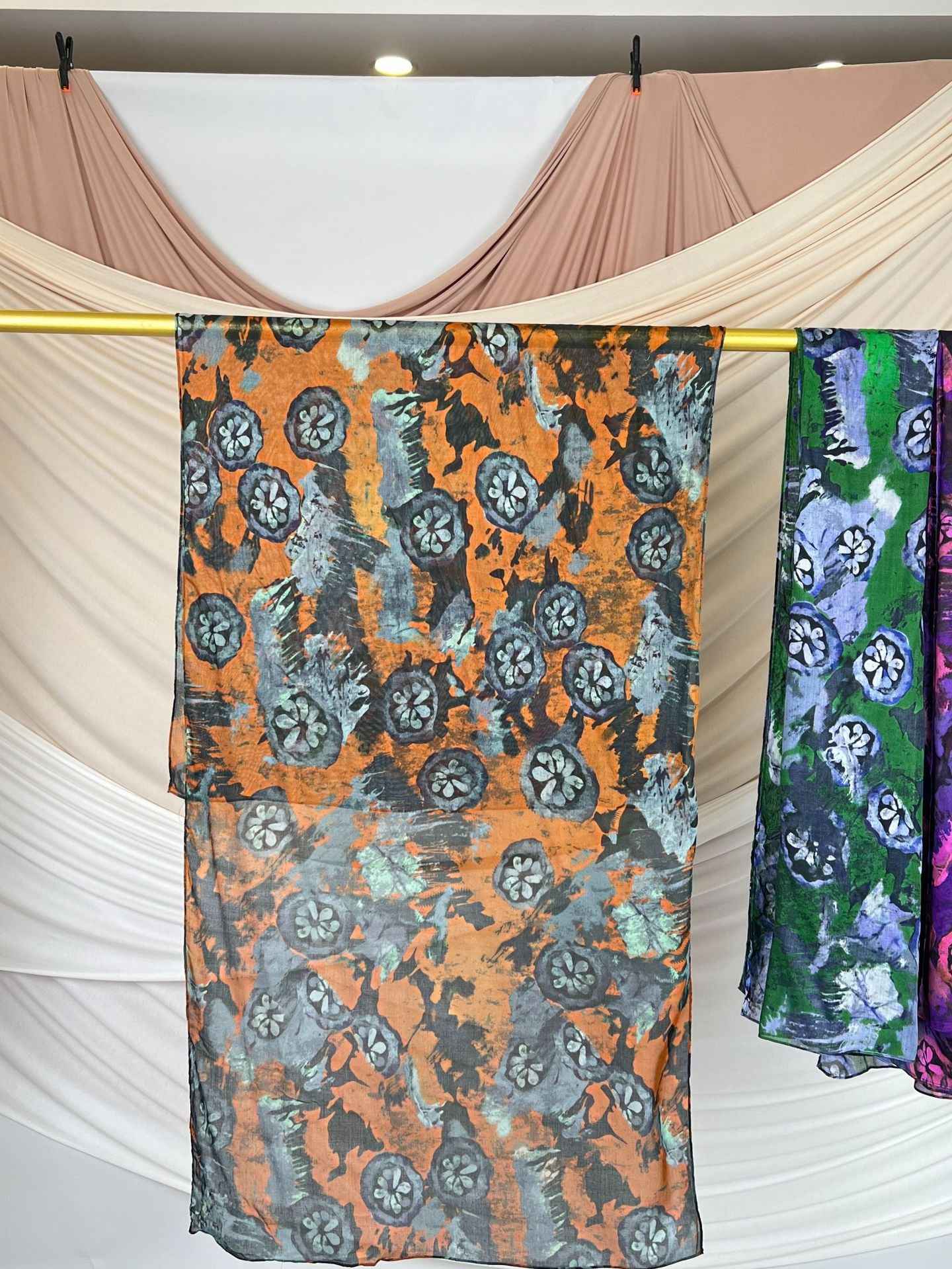 VI007  Modal double-sided penetration tie-dye Muslim hijab