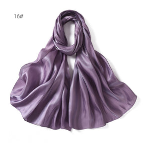 YZ206  Cross-border spring and summer new thin soft shining silk scarf women's Malay Indonesian scarf sunblock cape