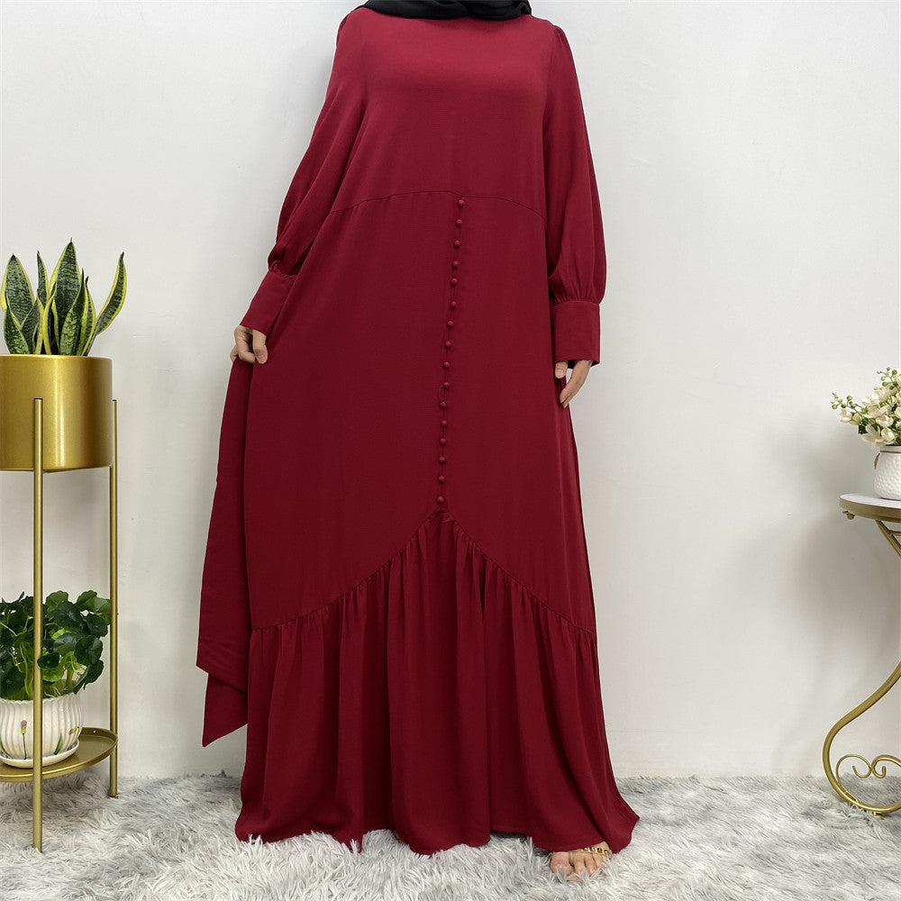 6533 plain muslim abaya dress