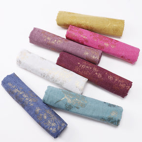 MSL189  Foil-stamped floral pattern women's hijab