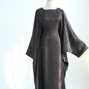 LRDB002  Fashionable printed plus size dress + hijab 2-piece set
