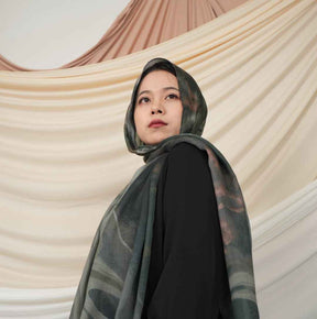 MD019  Modal polyester-cotton tie-dyed Muslim hijab