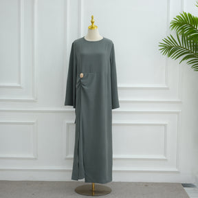 LR1077  Women's Plain Minimalist Dress for Daily Wear