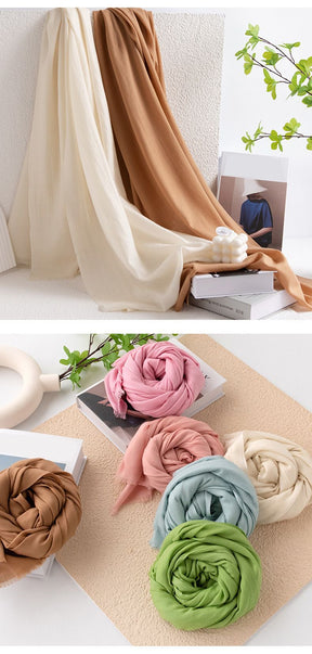 FHY24-7010 Solid color wool scarf hijab plain hijab/tudung winter scarf