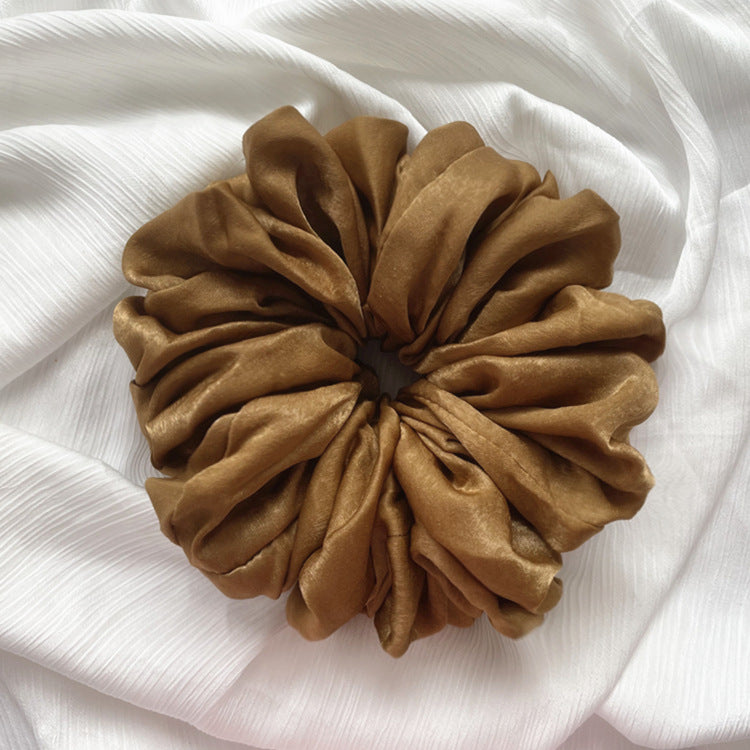 WJA40  Satin  Tencel Velvet Large Size Women's Big Head Flower Large Intestine Circle Tencel Hair Tie