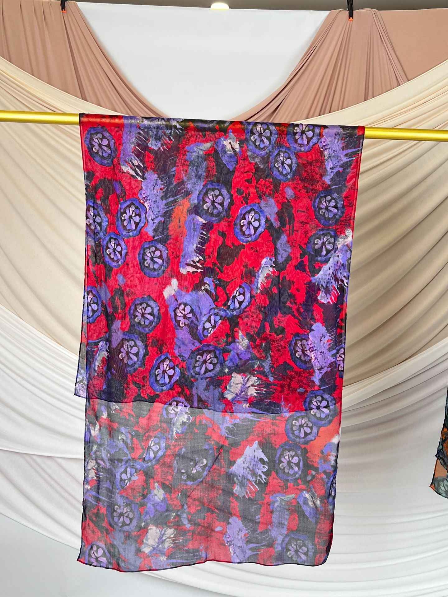 VI007  Modal double-sided penetration tie-dye Muslim hijab