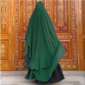 LN1027   Solid color chiffon large swing headscarf