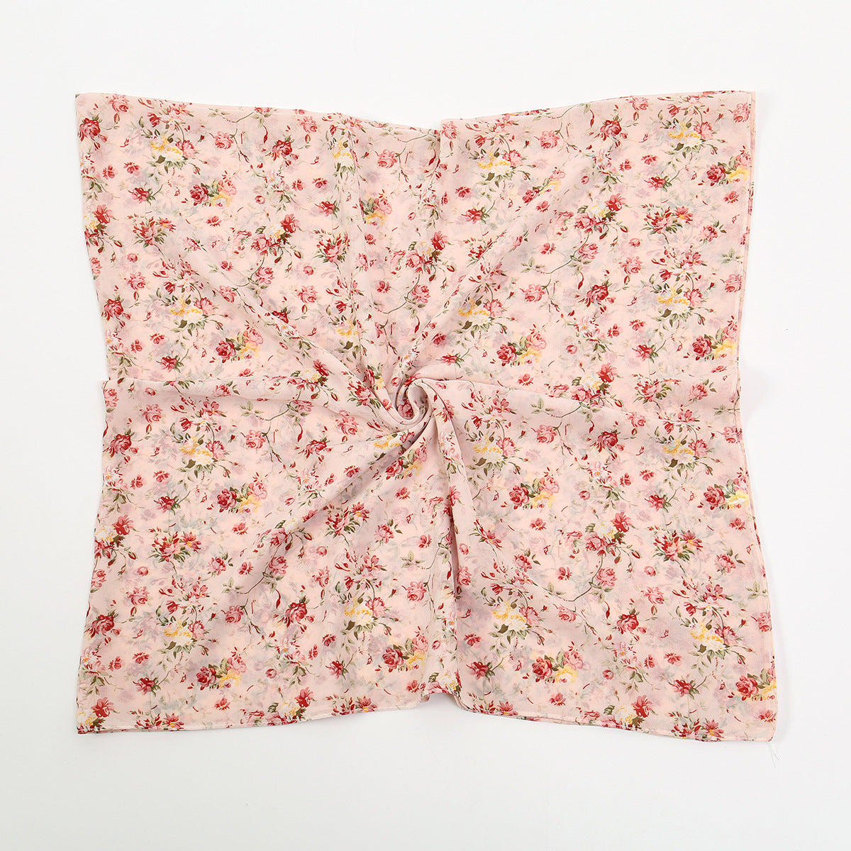 YW361  145*145cm small floral printed chiffon square scarf
