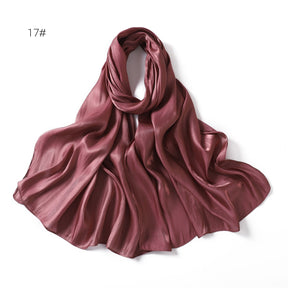 YZ206  Cross-border spring and summer new thin soft shining silk scarf women's Malay Indonesian scarf sunblock cape