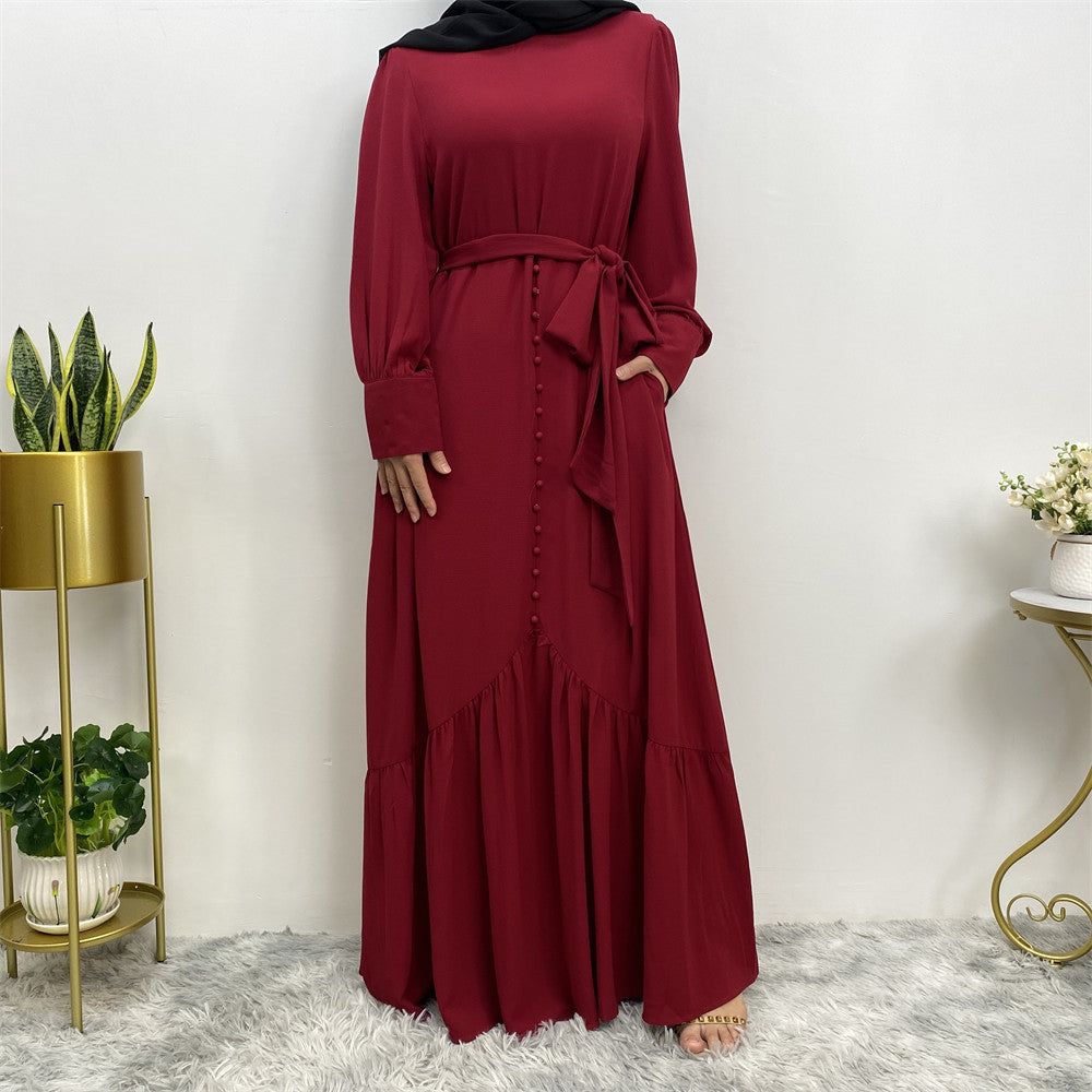 6533 plain muslim abaya dress