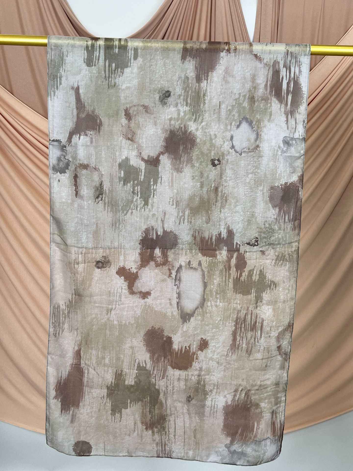 MD021  Modal polyester-cotton tie-dye single stitch Muslim hijab