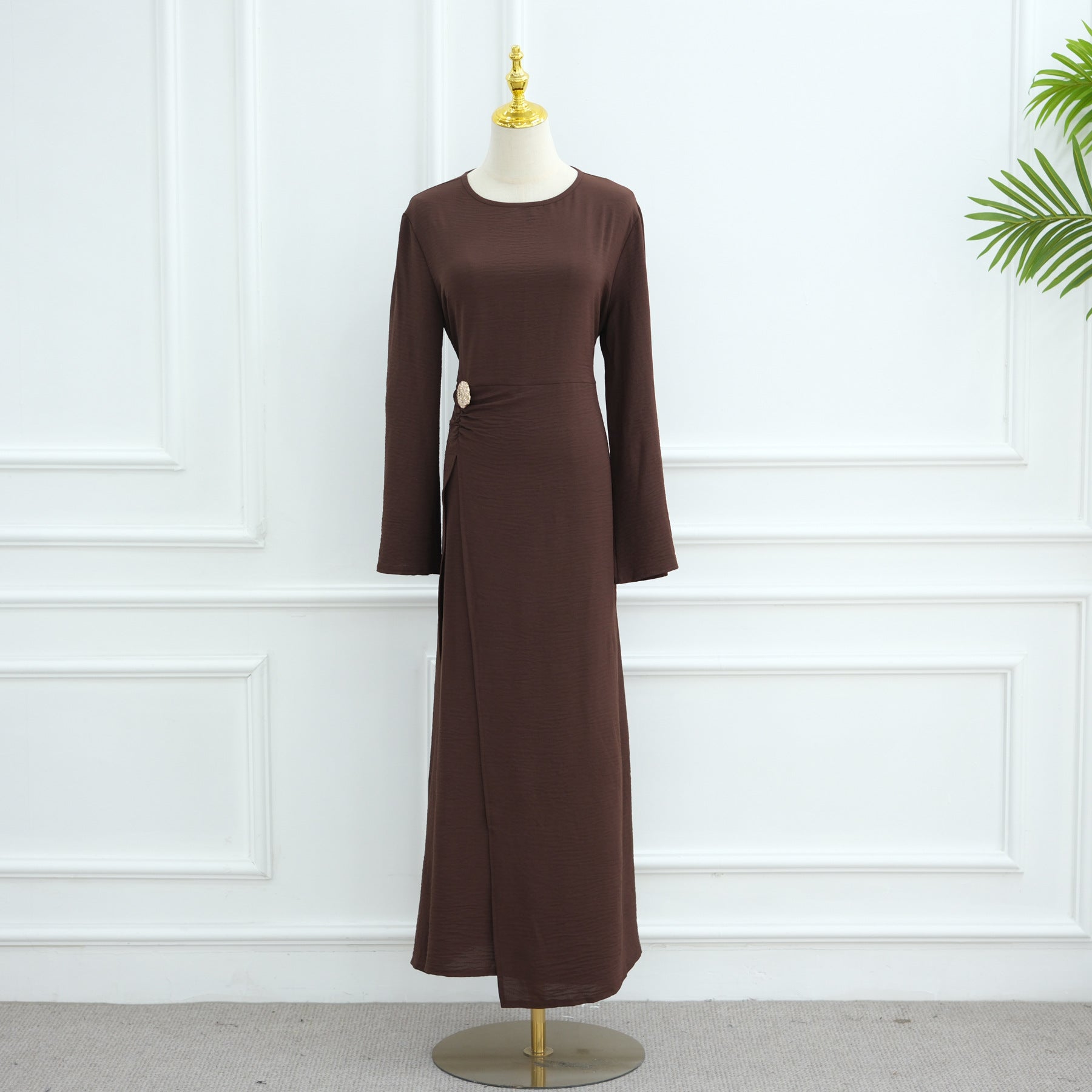 LR1077  Women's Plain Minimalist Dress for Daily Wear