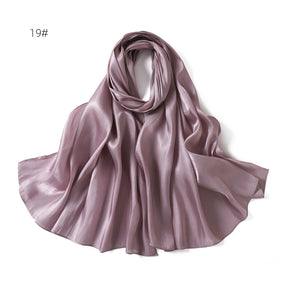 YZ206  Cross-border spring and summer new thin soft shining silk scarf women's Malay Indonesian scarf sunblock cape