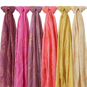 MSL189  Foil-stamped floral pattern women's hijab