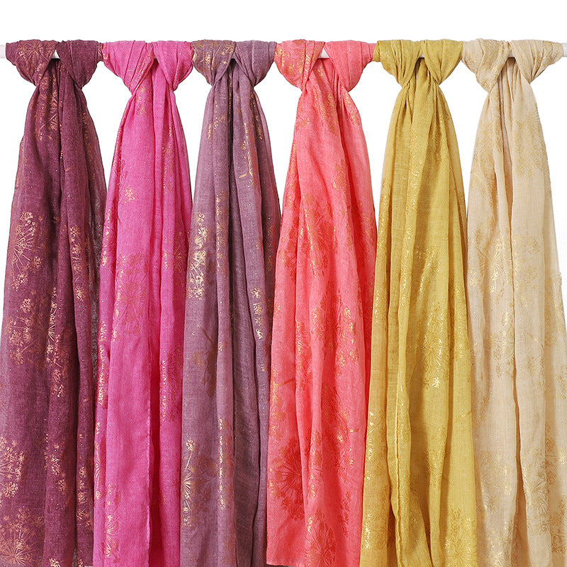 MSL189  Foil-stamped floral pattern women's hijab