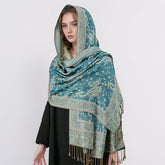 MY01 Cashmere Shawl Women's Scarf Cashew Jacquard