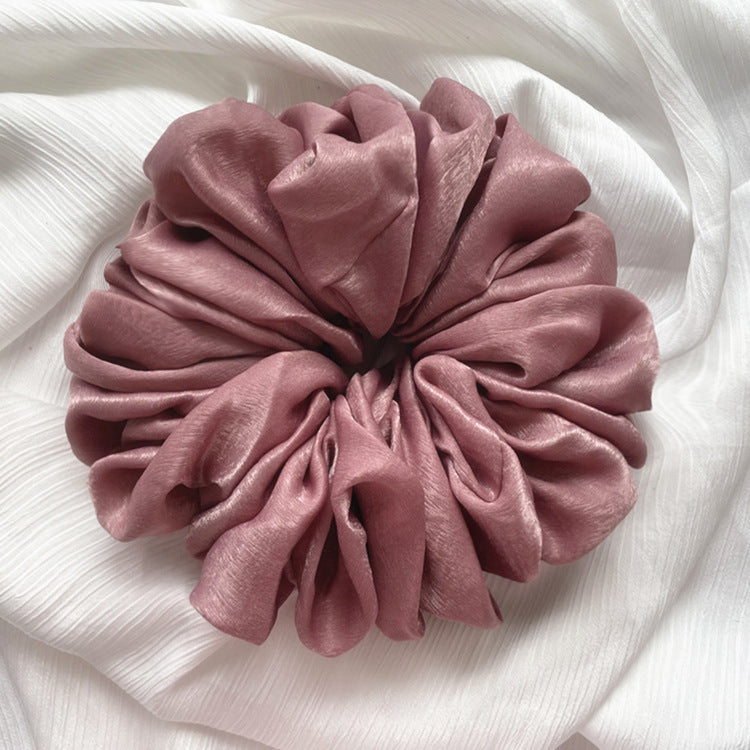 WJA40  Satin  Tencel Velvet Large Size Women's Big Head Flower Large Intestine Circle Tencel Hair Tie