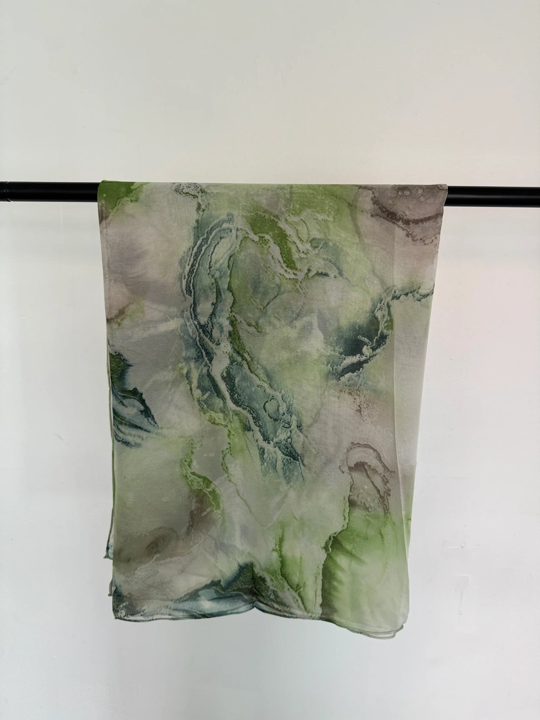 MYX021 Landscape Painting Silk Chiffon Print Scarf