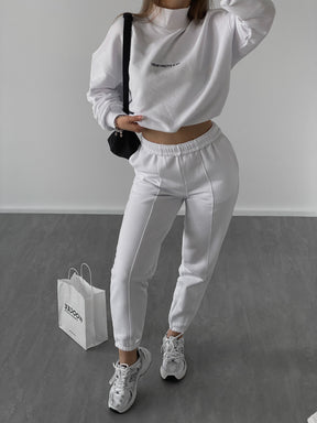 M1051  Women's New Spring Printed Sweatshirt 2-Piece Set