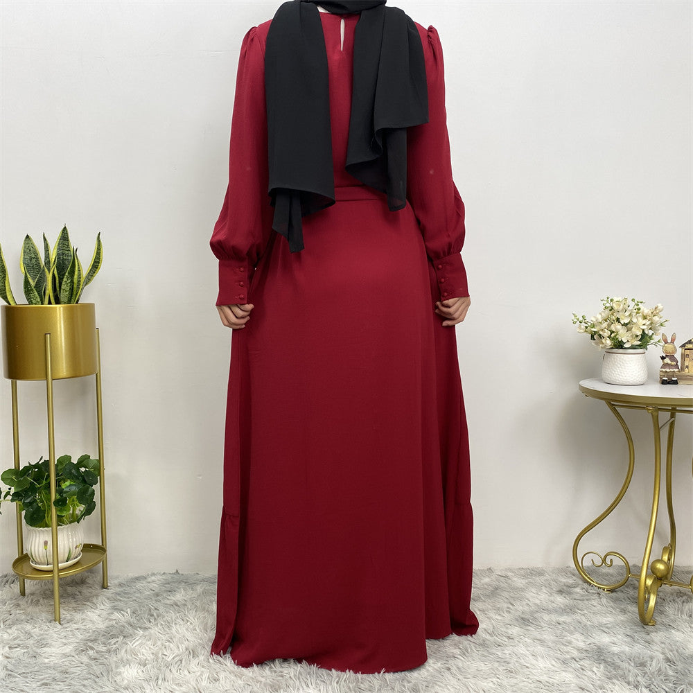 6533 plain muslim abaya dress