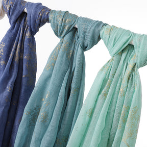 MSL189  Foil-stamped floral pattern women's hijab