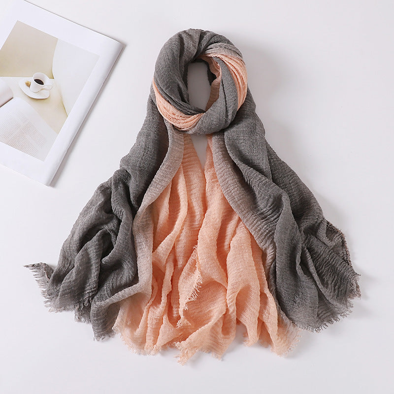 MSL224 gradient color hijab scarf