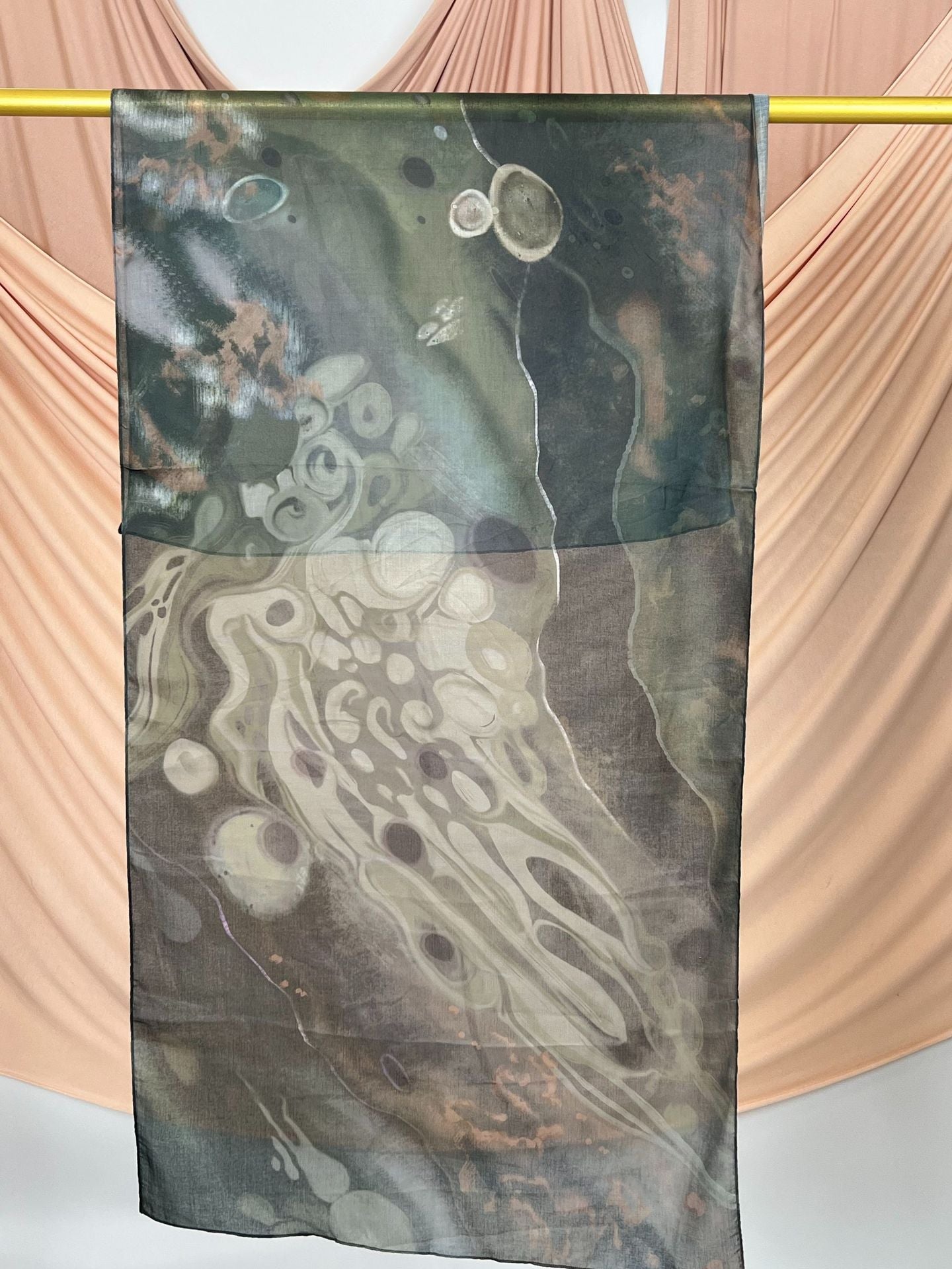 MD019  Modal polyester-cotton tie-dyed Muslim hijab