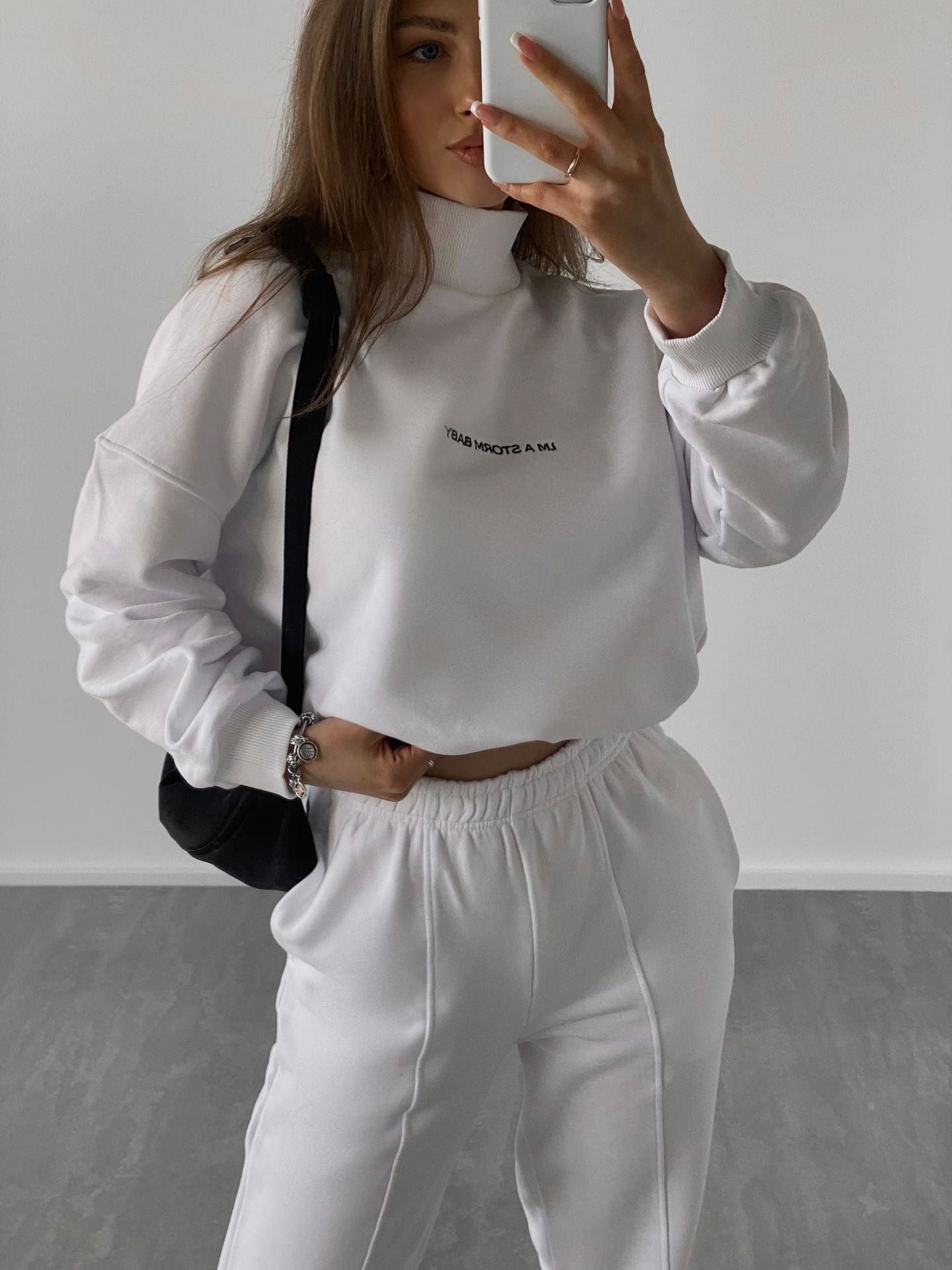 M1051  Women's New Spring Printed Sweatshirt 2-Piece Set