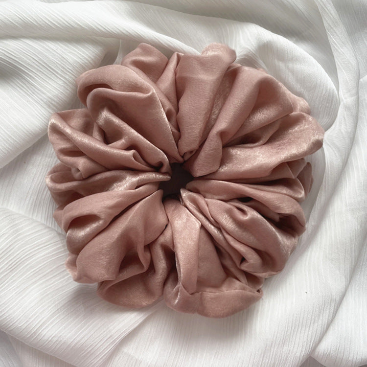 WJA40  Satin  Tencel Velvet Large Size Women's Big Head Flower Large Intestine Circle Tencel Hair Tie