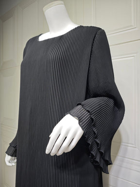 MQ155  Fashion Polyester Pleated Premium Crinkled Dress - Hijab Not Included