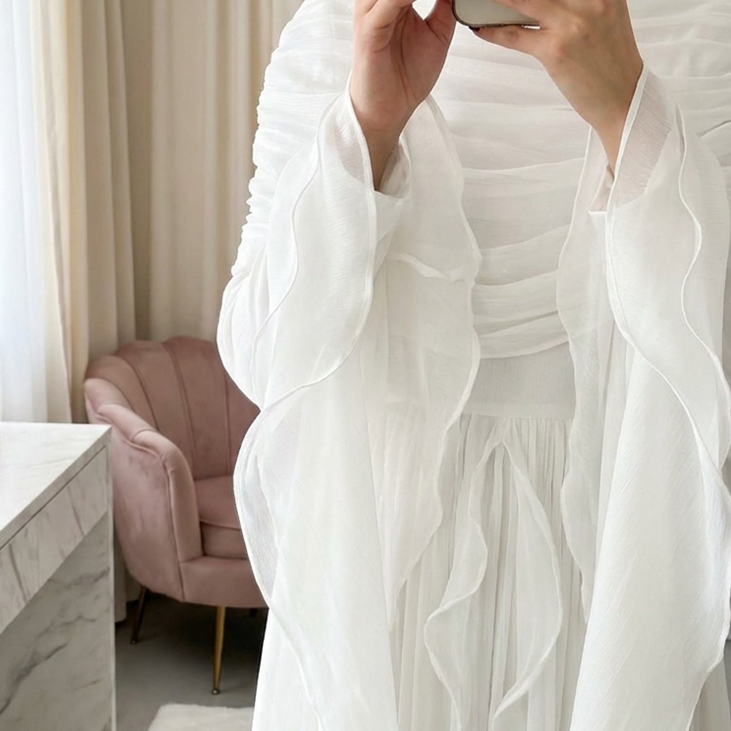 LR1169  Double-layer waist dress – no hijab