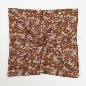 YW361  145*145cm small floral printed chiffon square scarf