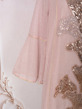 MT557  Stand Collar Sequin Beaded Embroidered Luxury Dress