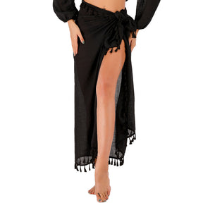 SL31  Half-length tassel shawl sun protection wrap skirt