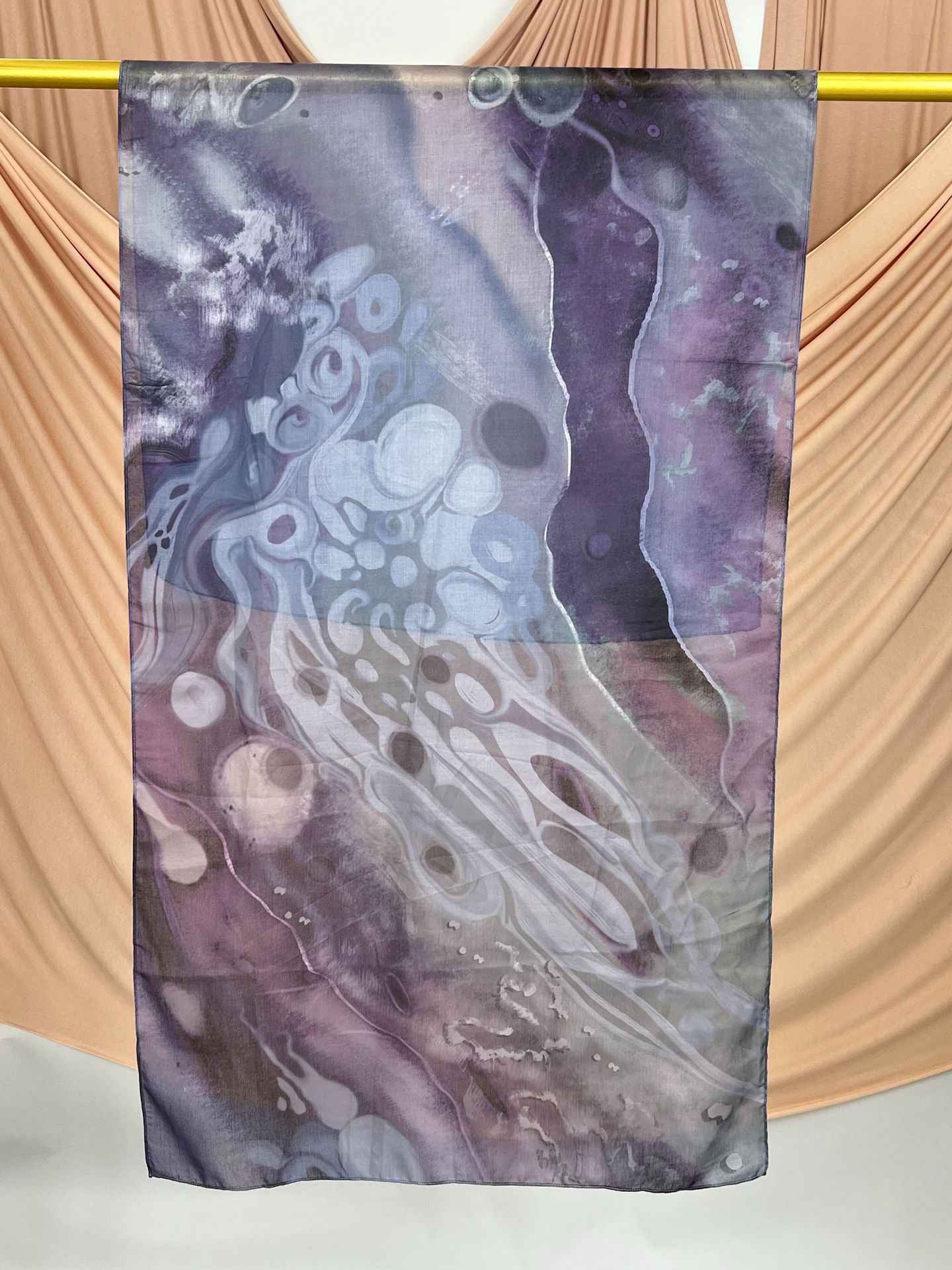 MD019  Modal polyester-cotton tie-dyed Muslim hijab