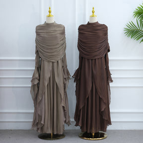 LR1169  Double-layer waist dress – no hijab
