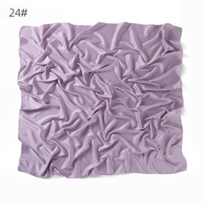 YZ190   90cm matte color ding imitation silk satin solid color square scarf shawl scarf dual purpose scarf scarf woman