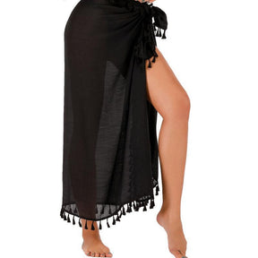 SL31  Half-length tassel shawl sun protection wrap skirt