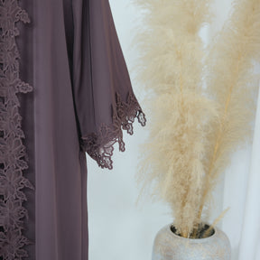 LR1184  Lace Splicing Cardigan and Inner Dress